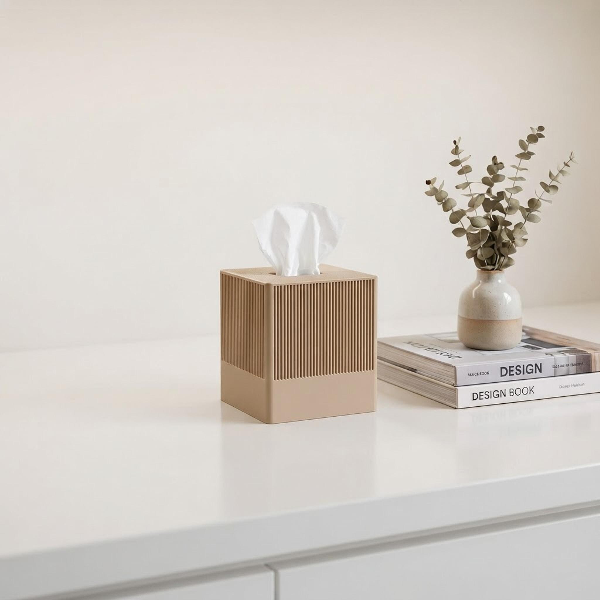 Fluted Square Tissue Box Cover – photo 9